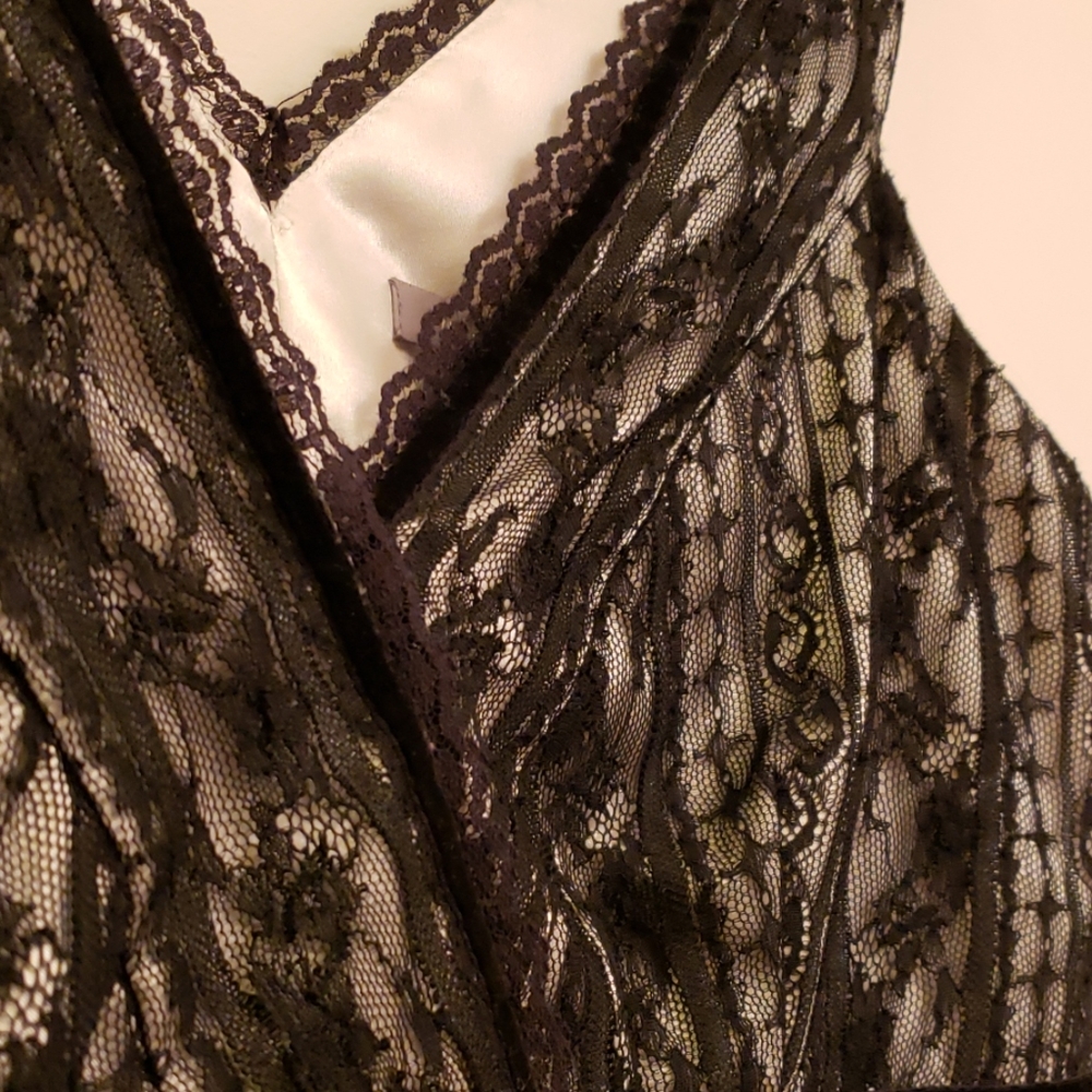 Ann taylor womens blouse with satin and lace